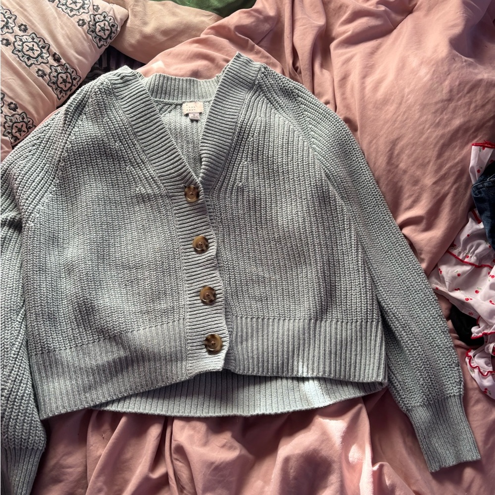a new day Light Blue Button-Up Cardigan